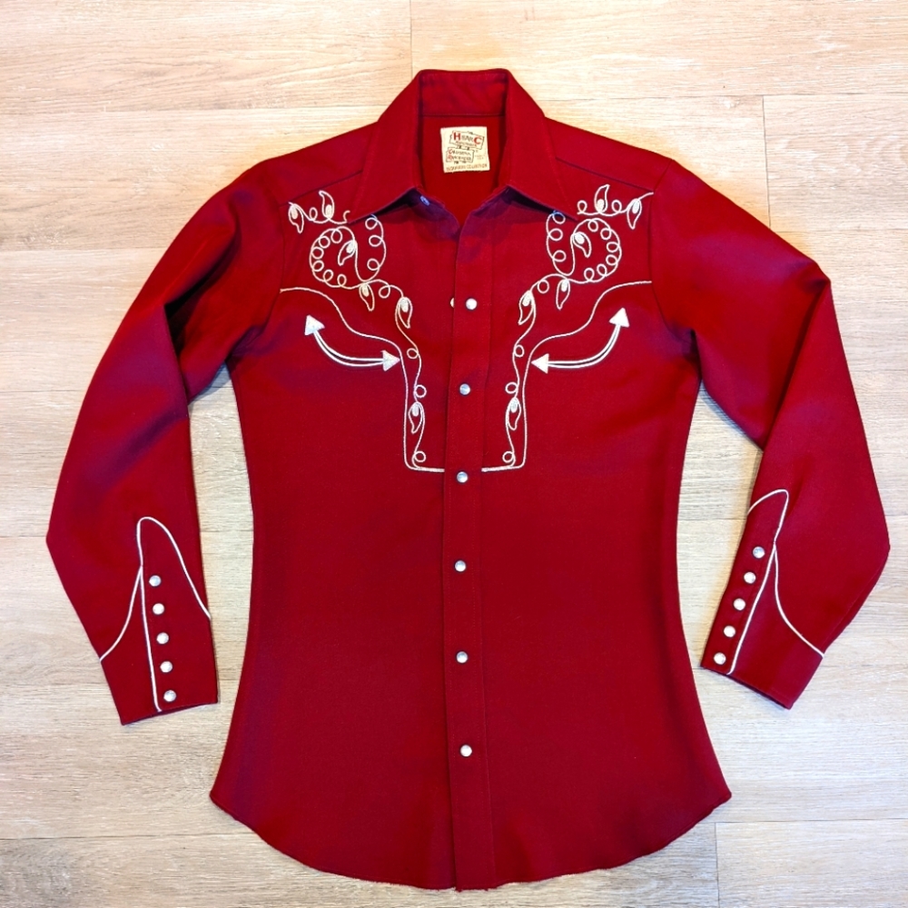 Vintage H Bar C Ranchwear Chatsworth Pearl Snap Button Down.
